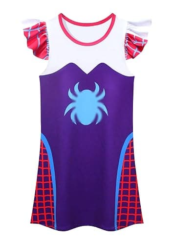 Lansidun Kids Girls Casual Dresses Fantasty Dress Ruffle Sleeve Playwear 3-8Years - Image 1