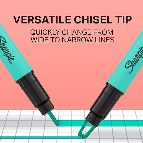 Sharpie Clear View Highlighter Sticks, Chisel Tip, Assorted Fluorescent, 8 Count - School, Home, and Office Use, Teacher Supplies thumbnail 4