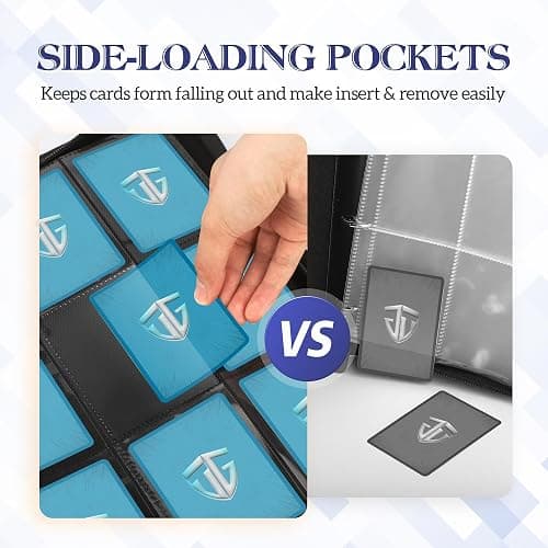 TCGUARD Trading Card Binder, 9 Side Loading Pocket Card Album Hold Up to 540 Cards, Zipper Binder for Cards Collection, TCG Card Holder for Game Card, Sports Card, Yugioh, MTG etc.（Purple） thumbnail 3