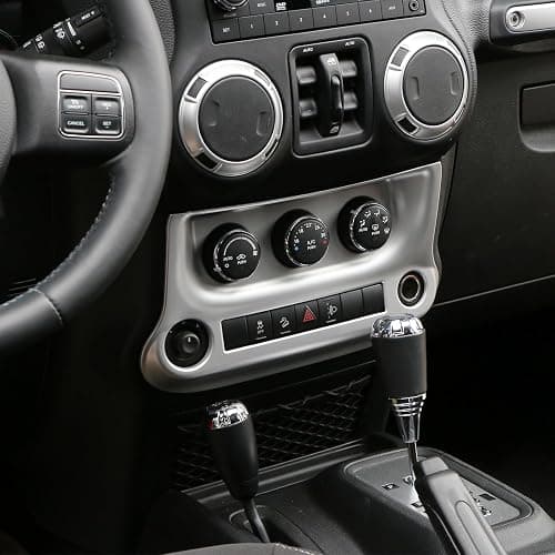 RT-TCZ for Wrangler JK Center Dash AC Switch Cover Trim Bezel Silver for Jeep Wrangler JK JKU 2011-2017 Silver Interior Accessories - Image 1