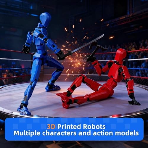 (Assembly Completed) 8 Packs Dummy13 Action Figure Set, 3D Printed ActionFigure Toy Gifts for Kids, Dummy 13,Robot 13 Action Figure Full Body Mechanical Doll Christmas Birthday Gift for Boys Girls thumbnail 5