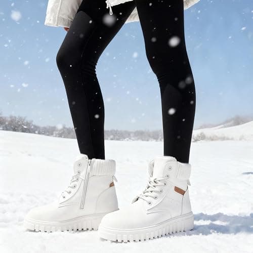 GLAMORA Bottines d'hiver pour femme imperméables et thermiques avec semelle antidérapante et doublure chaude en fourrure, confortables et légères, idéales pour la ville, le travail ou les activités de thumbnail 2