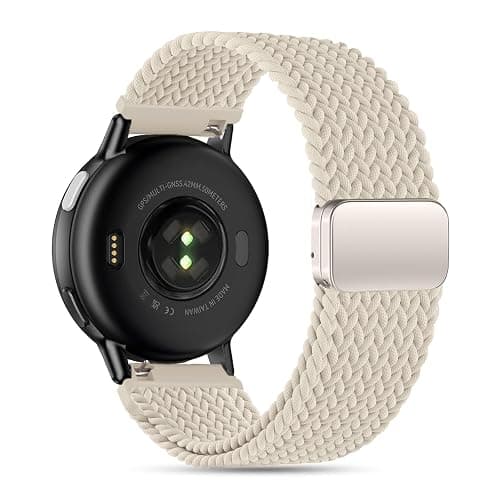 Folavii 20mm Magnetic Braided Nylon Band Compatible With Garmin Vivoactive 6/Vivoactive 5/3/3 Music Watch Bands, Quick Release Stretchy Strap Replacement for Venu Sq 2/Forerunner 55/165/245/645 thumbnail 7