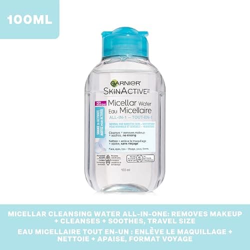 Garnier SkinActive Micellar Cleansing Water, For Waterproof Makeup, 3.4 Fl Oz thumbnail 10