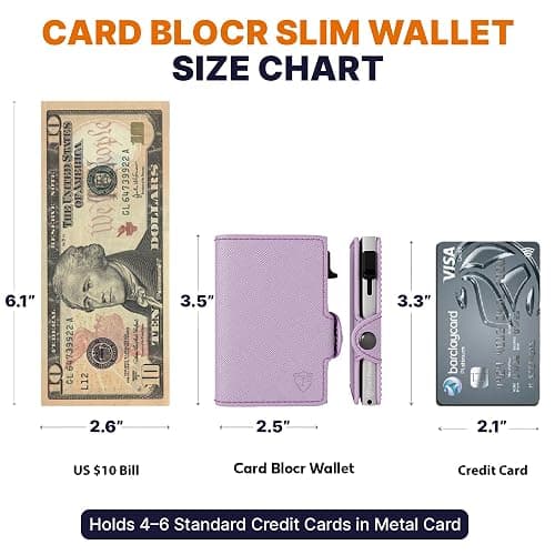 Conceal Plus Small RFID Wallet for Women, Slim Compact RFID Blocking Credit Card Holder Womens Wallet, Smart Pop Up Minimalist Card Case, Holds 4-6 Standard Cards Plus Cash & ID, Compact Travel Wallet thumbnail 3