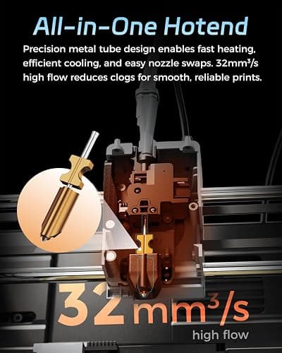 FLASHFORGE AD5X Hardened 0.6mm Nozzle, High Flow 32mm³/s Hotend Kit, High-Speed 3D Printer Part thumbnail 5