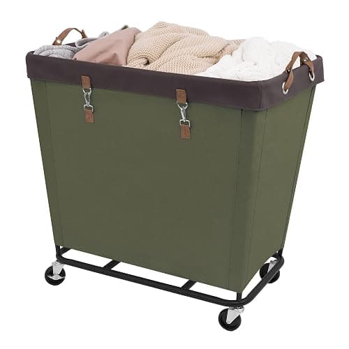 StorageWorks 320L Laundry Basket with Wheels, Extra Large Rolling Hampers for Clothing Organizer, Dirty Clothes Basket for Hote, Home, Closet, Dorm, Green - Image 1
