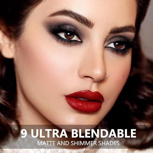Black Grey Smokey Eyeshadow Palette Matte Black White Gray Silver Smoky Eye Shadow 9 Colors Eyeshadows Eye Makeup For Goth Look -9Black thumbnail 2