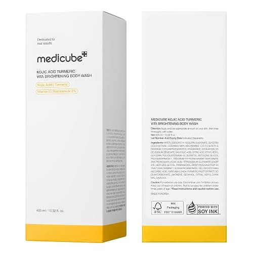 medicube Kojic Acid Turmeric Brightening Body Wash | Gentle Shower Gel for Uneven Skin | Niacinamide, Vitamin C, AHA/BHA | Deep Cleansing, Hydrating Formula | Easy and Effective, 13.52 fl.oz thumbnail 8