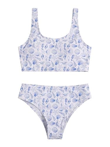 RoseSeek Girl's 2 Piece Striped Bowknot Swimsuit Set Wireless Cute Bathing Suit Summer Beachwear Bikini Sets - Image 1