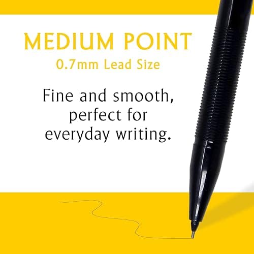 Tribello Mechanical Pencils 0.7 mm Bulk Lead Pencils for Drawing, Drafting, Sketching, Handwriting - Black Barrel - Total 24 (12 Count - 2 Pack) thumbnail 3