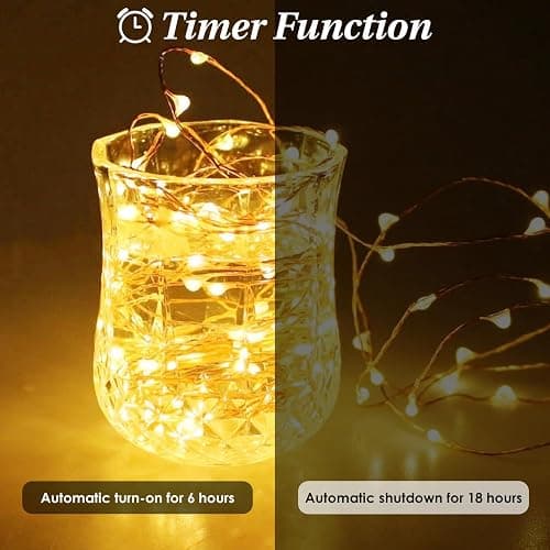 4 Pack Fairy Lights Battery Operated Twinkle Lights Remote Warm White | Total 132FT 400LED String Light, Timer & 8 Modes, Memory, Dimmable, Waterproof Battery Lights Indoor Outdoor Christmas Decor thumbnail 3
