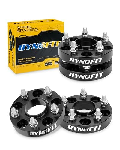 dynofit 5x4.5 Hubcentric Wheel Spacers 1" for Hon-da Accord Civic Acura CR-V HR-V Element Crosstour | Set of 4pcs 25mm Wheel Adapter for TL TLX CSX ILX TSX CL 64.1mm Bore M12x1.5 Studs - Image 1