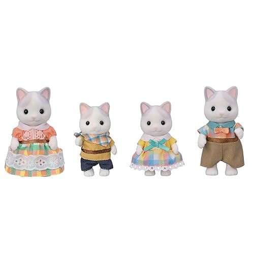 Calico Critters Latte Cat Family, Set of 4 Collectible Doll Figures - Image 1