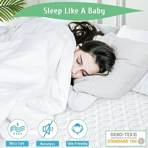 Lunsing Waterproof Twin XL Mattress Protector, Soft Breathable and Noiseless Twin Extra Long Size Mattress Pad Cover with 6-16 in Deep Pockets - Twin XL thumbnail 4
