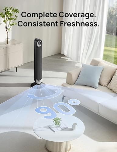 Dreo Tower Fan for Bedroom, 90° Oscillating Standing Fan, 30ft far, 28dB Quiet for Sleep, 6 Speeds, 4 Modes, 12H Timer, 42 Inch, Bladeless, Remote, for Home, Office, Room, Cruiser Pro T1 thumbnail 6