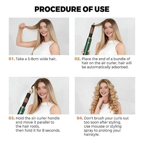 Hair Dryer Brush,5 in 1 Professional Hot Air Styler & Blow Dryer Brush,Powerful Air Curling Wrap Styler,Multi Hair Stylerfor Curling Volumizing Straightening Styling thumbnail 6