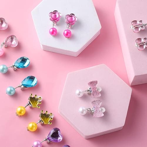 Grevosea 7 Pairs Clip on Earrings, Jewelry Dress Up Earrings Set No Pierced Jewelry Accessories for Party Favors Birthdays Day Gift Boxed (Pearl Style) thumbnail 4