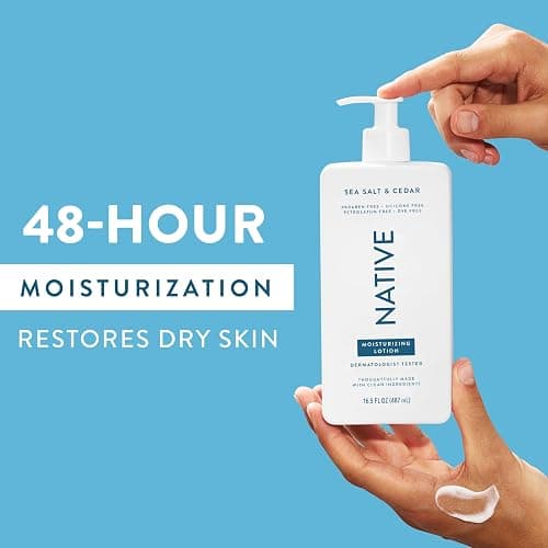 Native Body Lotion Contains Naturally Derived Plant-Based Moisturizers for Women and Men | Restores Dry Skin, Sea Salt & Cedar, 16.5 fl oz thumbnail 5