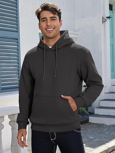 PLEPAN Hoodies for Men Casual Cotton Essentials Hoodie Pullover Long Sleeve Fleece Hooded Sweatshirts with Pockets thumbnail 5