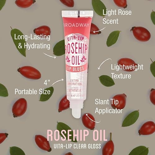Ruby Kisses Broadway Vita-Lip Clear Lip Gloss (Rosehip Oil 12 Pack), Ultra-Hydrating & Soothing Formula with Vitamin Oils, High-Shine Non-Sticky Finish, Healing Glossy Lip Balm With Vitamin A thumbnail 2