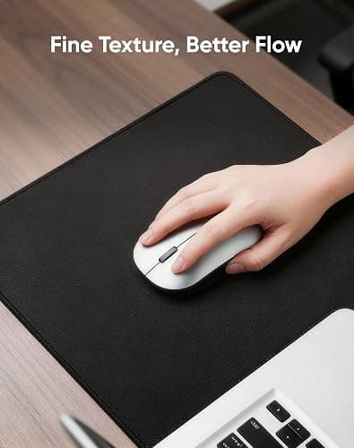 Reniteco Large Gaming Mouse Pad with Durable Stitched Edges, Non-Slip Rubber Base, Big Computer Keyboard Mouse Mat Desk Pad for Home Office Gaming Work, 31.5''x11.8''x0.12'', Black thumbnail 6
