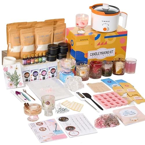 Soy Wax & Jelly Wax 2-in-1 Candle Making Kit – Complete DIY Candle Making Kit with Wax Melting Pot, 6 Scents, 4 Colors & Tools – Create Hands-On Memories, Crafted for Hobbyists & Personalized Gifting - Image 1