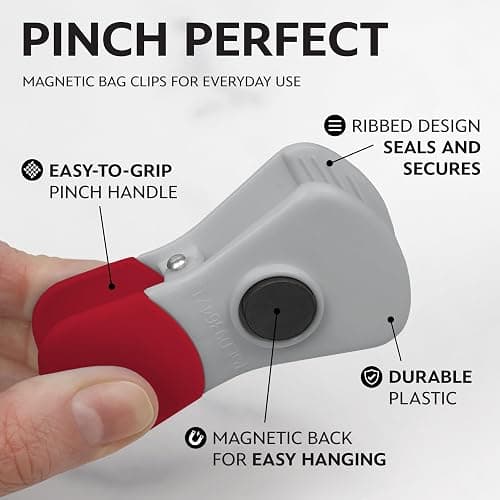 Disney Magnetic Chip Clips – Set of 6 Bag Clips for Food Storage - Mickey, Minnie, Lilo & Stitch, Winnie The Pooh – Durable Airtight Bag Chip Clips for Pantry & Fridge Use thumbnail 6