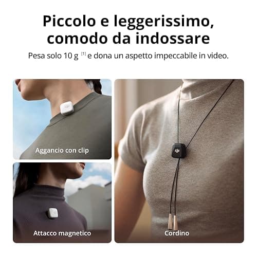 DJI Trasmettitore Mic Mini (Nero infinity),microfoni wireless, leggerissimo, audio di alta qualità, OsmoAudio, cancellazione del rumore, microfono senza fili per fotocamere/iPhone/Android, vlog thumbnail 2