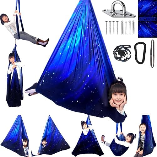 Sensory Swing for Kids Indoor and Outdoor Therapy Cuddle Swing Snuggle Hammock Chair Holds up to 300 lbs with Hardware Hanger Kit For Aspergers Autism ADHD - Image 1