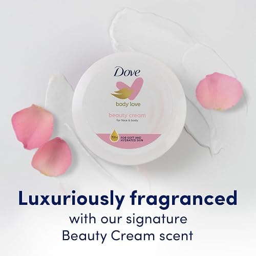 Dove Nourishing Body Care, Face, Hand, and Body Beauty Cream for Normal to Dry Skin Lotion for Women with 24-Hour Moisturization, 4-Pack, 2.53 Oz Each Jar thumbnail 7
