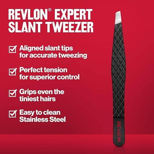 Revlon Expert Slant Tweezer, High Precision For Easy Hair Removal, Made With Stainless Steel, Stocking Stuffer for Women & Men, 1 count thumbnail 3