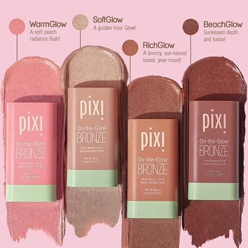 Pixi On-the-Glow Bronze - RichGlow, Hydrating Tinted Moisture Bronzer Stick with Ginseng, Aloe Vera & Fruit Extracts, For Cheeks & Lips, 19g / 0.6oz, Paraben-Free thumbnail 6