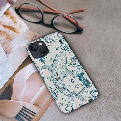 DAIZAG Case Compatible with for iPhone 14,Whale Shark Ocean Coral Reefs Jellyfish Phone Case for iPhone 14 for Girl Women Boy Men thumbnail 7