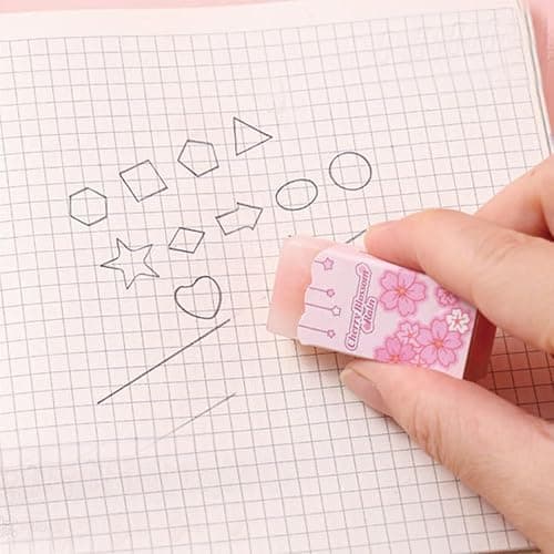MOZXIRZ 7 Pcs Cute Pink Stationery Set Kawaii School Supplies Office Supplies Including Ballpoint Pens Pencil Sharpener Highlighter Correction Tape Ruler Utility Knife (Pink) - Pink thumbnail 5