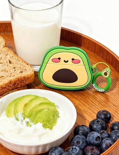 Ention Adorable Case for AirPods Pro3 2025 Version Kawaii Cover Cartoon Shockproof Anime Cute Anti-Fall Cases Avocado thumbnail 6
