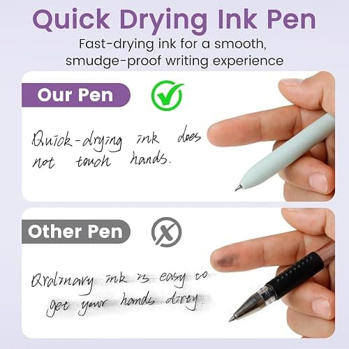 FIOVER Gel Pens 6pcs 0.7mm Fine Point Black Ink Quick Dry Pens | Smooth Writing Pens for Journaling, Nurse Aesthetic Cute Office School Supplies, Gifts for Women and Men thumbnail 4