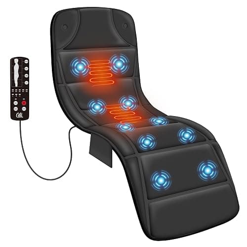 CILI Massage Mat Full Body,Massager Chair Pad,10 Vibration Motors & 5 Massage Modes,Back Massager for Bed,Massage Mattress Pad for Back,Heating Pad with Auto Shut Off, Gifts for Men,Women,Black - Image 1