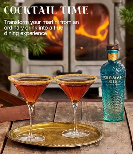 LUNA & MANTHA Martini Glasses, Martini Cocktail Glasses for Margarita, Manhattan, Cosmopolitan, Espresso, Home Bar, Evening Parties, Birthdays, Housewarming Gift,Set of 4-9oz thumbnail 7