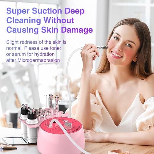 Diamond Microdermabrasion Machine Professional for Facial UNOISETION 3 in 1 Home Microdermabrasion Machine for Skin Exfoliating, Blackhead Removal, Spray Facial Moisturizing thumbnail 4