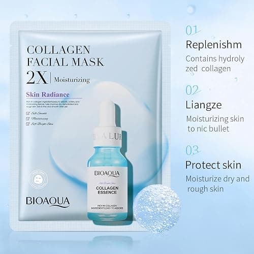 JORUN 12 Pcs Essence Hydrating Sheet Face Mask Set - Korean Sheet Masks Moisturizing,Anti-Aging, Brightening Face Masks Beauty Multipack - Vegan Face Mask Skincare for All Skin Types thumbnail 3