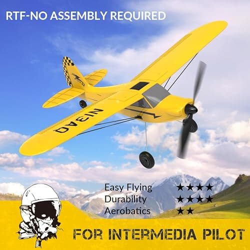 volantexrc RC Plane Trainer Sport Cub 3CH Remote Control Airplane with Prop Saver, 6-Axis Gyro Stabilizer & 3 Modes to Fly, Radio Controlled Aircraft RTF for Beginners and Adults (400mm,Yellow) thumbnail 7