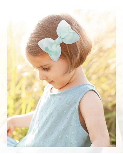 Choicbaby 40 Pieces Hair Bows for Girls 4 Inch Grosgrain Ribbon Toddler Hair Accessories with Fully Lined Clips for Toddlers Baby Girls Kids Teens thumbnail 5