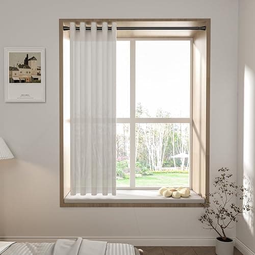 Black Spring Tension Curtain Rod 28-52 Inches, 7/8" Diameter Adjustable Shower Curtain Rod No Drill, Anti-slip Heavy Duty Spring Curtain Rod for Windows Bathroom Kitchen Closet Doorway thumbnail 2