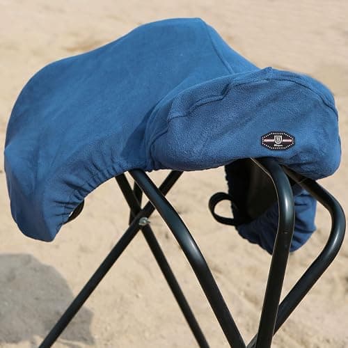 Harrison Howard Lightweight Dust Prevention Machine Washable Fleece Saddle Cover for GP/CC-Blue thumbnail 5