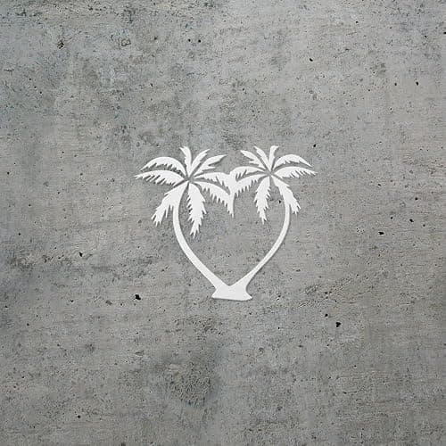 Transparent Decal Stickers of Palm Tree (White) Premium Waterproof Vinyl Decal Stickers for Laptop Phone Accessory Helmet Car Window Mug Tuber Cup Door Wall Decoration ANDSKUSg11843WH090622 thumbnail 3
