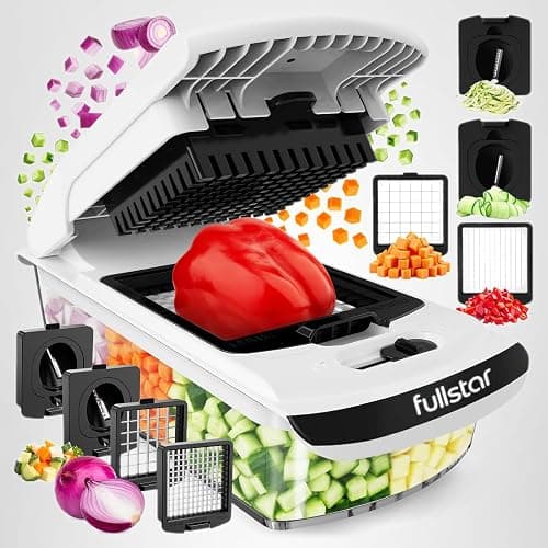Fullstar Pro Original Vegetable Chopper - Chopper and Spiralizer - Food Chopper with Container, Fruit Cutter, Onion Dicer - All-in-One Prep Tool - Kitchen Gadgets and Gifts (4 in 1, White) thumbnail 10
