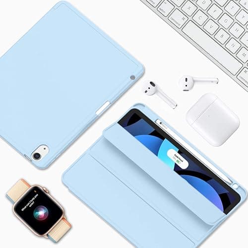 ZryXal iPad Air 11 Inch Case M3 2025 / M2 2024, iPad Air Case 5th Generation/4th Generation 2022/2020 10.9 Inch [Support Touch ID and Auto Wake/Sleep] (Sky Blue) thumbnail 6