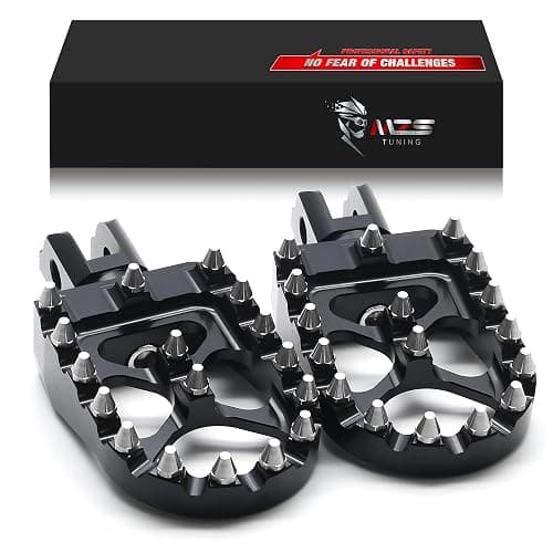 MZS Motorcycle Front Foot Pegs, 2018-2024 Adjustable Footpegs Rest Pedal Accessories Black Compatible with Softail Slim Lower Rider Street Bob Fat Bob Boy Sport Glide Heritage Breakout RA1250 RH1250S - Image 1