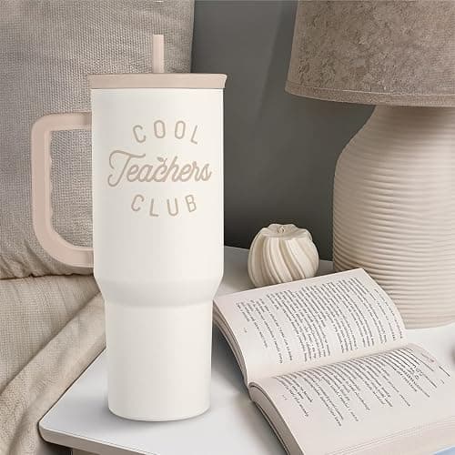 Teacher Appreciation Gift for Women – Stainless Steel Insulated Tumbler with Handle - Teachers Travel Coffee Mug Cup for Women Back to School Birthday Christmas, 40oz thumbnail 2